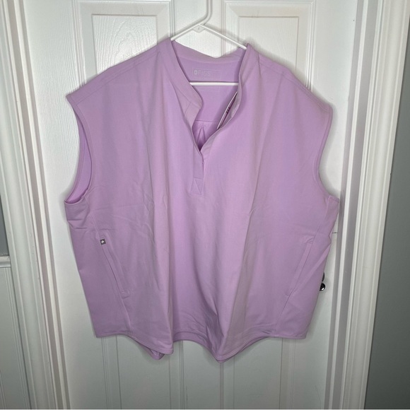 Figs Rafaela Oversized Scrub Top 3 Pocket Healthcare in Lavender Purple 4XL - Picture 2 of 11